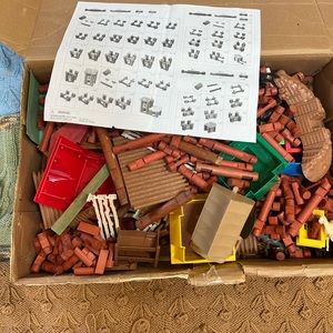 Two Lincoln logs sets